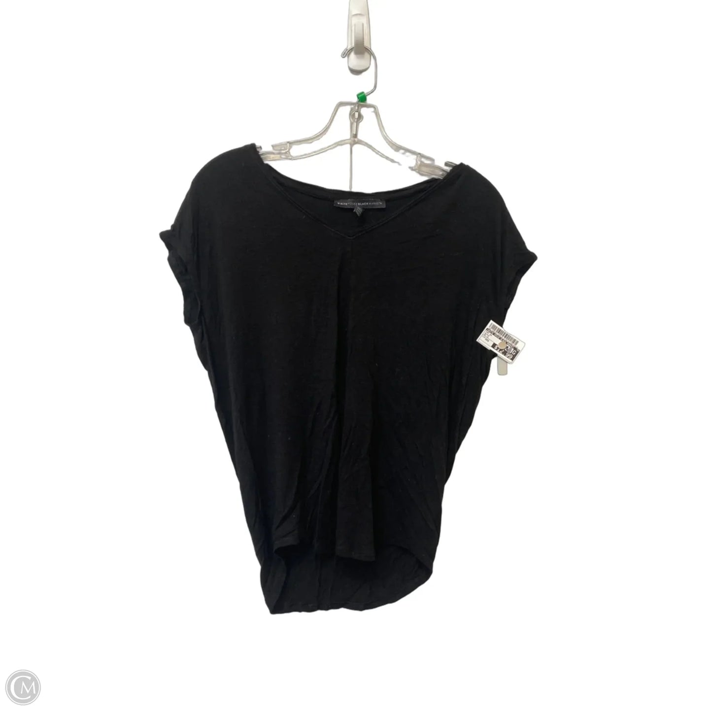 Top Short Sleeve By White House Black Market In Black, Size: Xxs