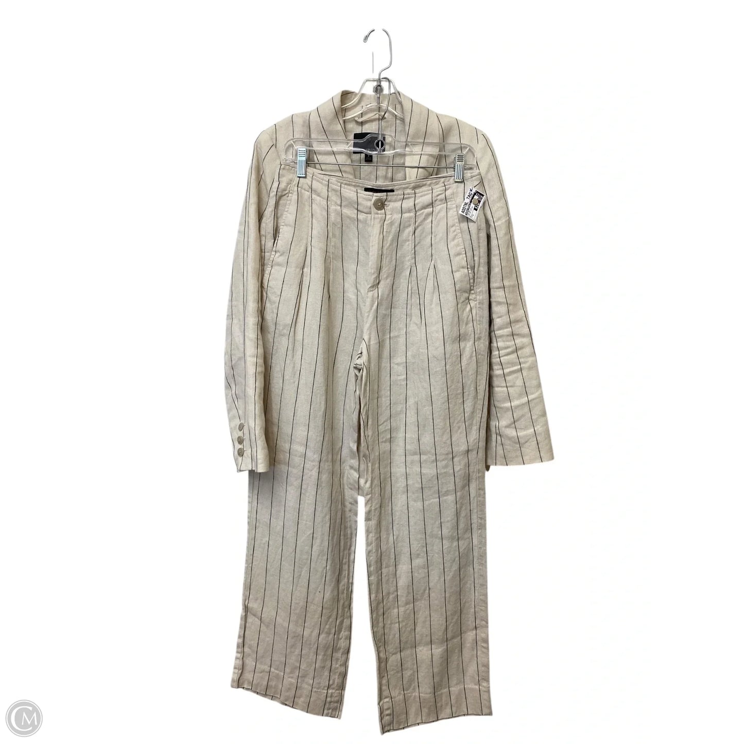 Top 2pc Long Sleeve By Banana Republic In Striped Pattern, Size: 8