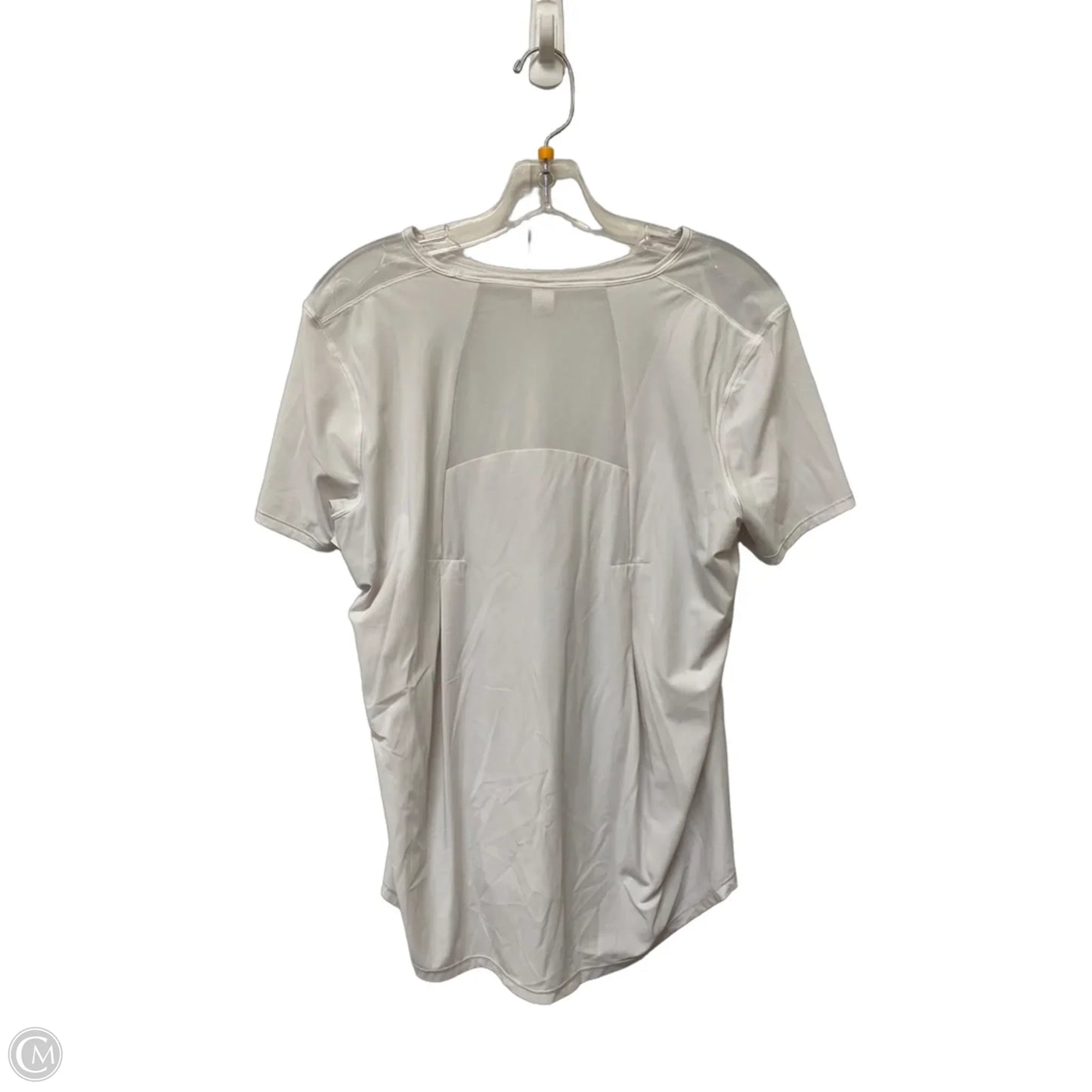 Athletic Top Short Sleeve By Lululemon In White, Size: 10