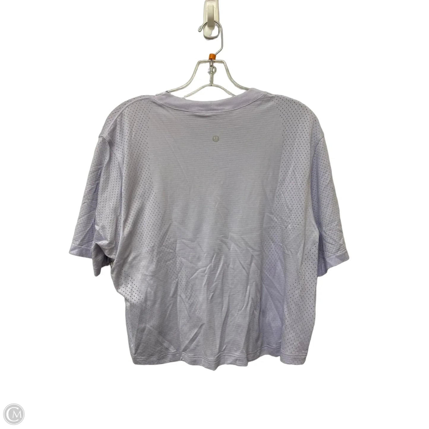 Athletic Top Short Sleeve By Lululemon In Purple, Size: 10