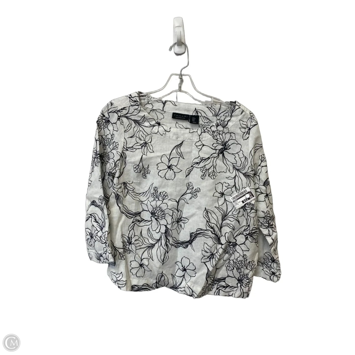 Top Long Sleeve By Tahari In White, Size: S