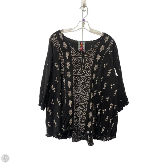 Top Long Sleeve By Johnny Was In Black, Size: M