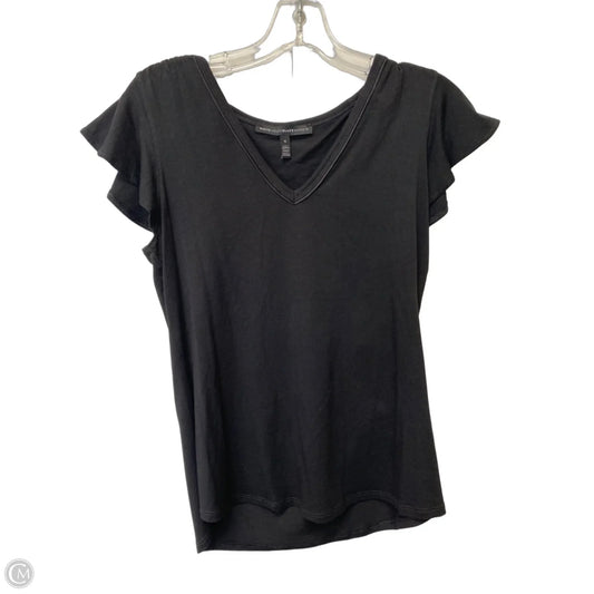 Top Short Sleeve By White House Black Market In Black, Size: S