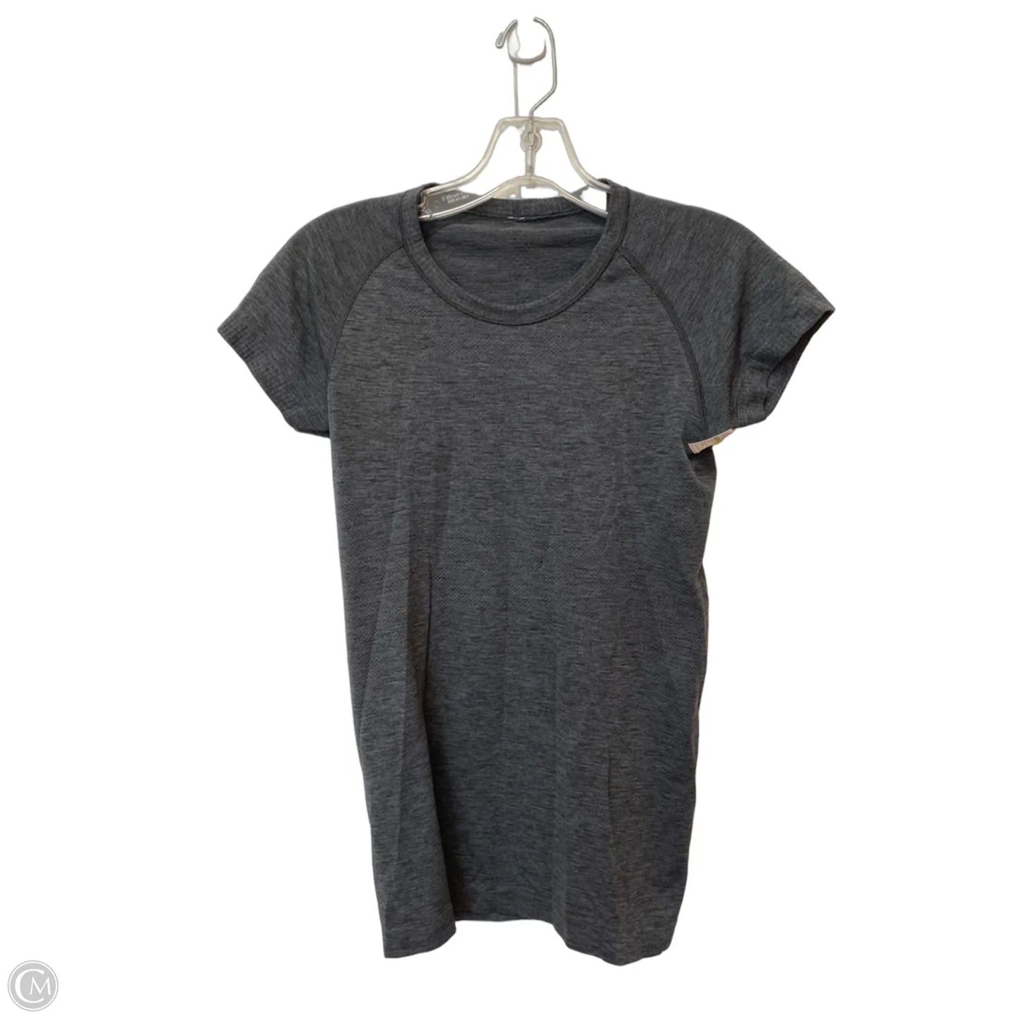 Athletic Top Short Sleeve By Lululemon In Grey, Size: 6