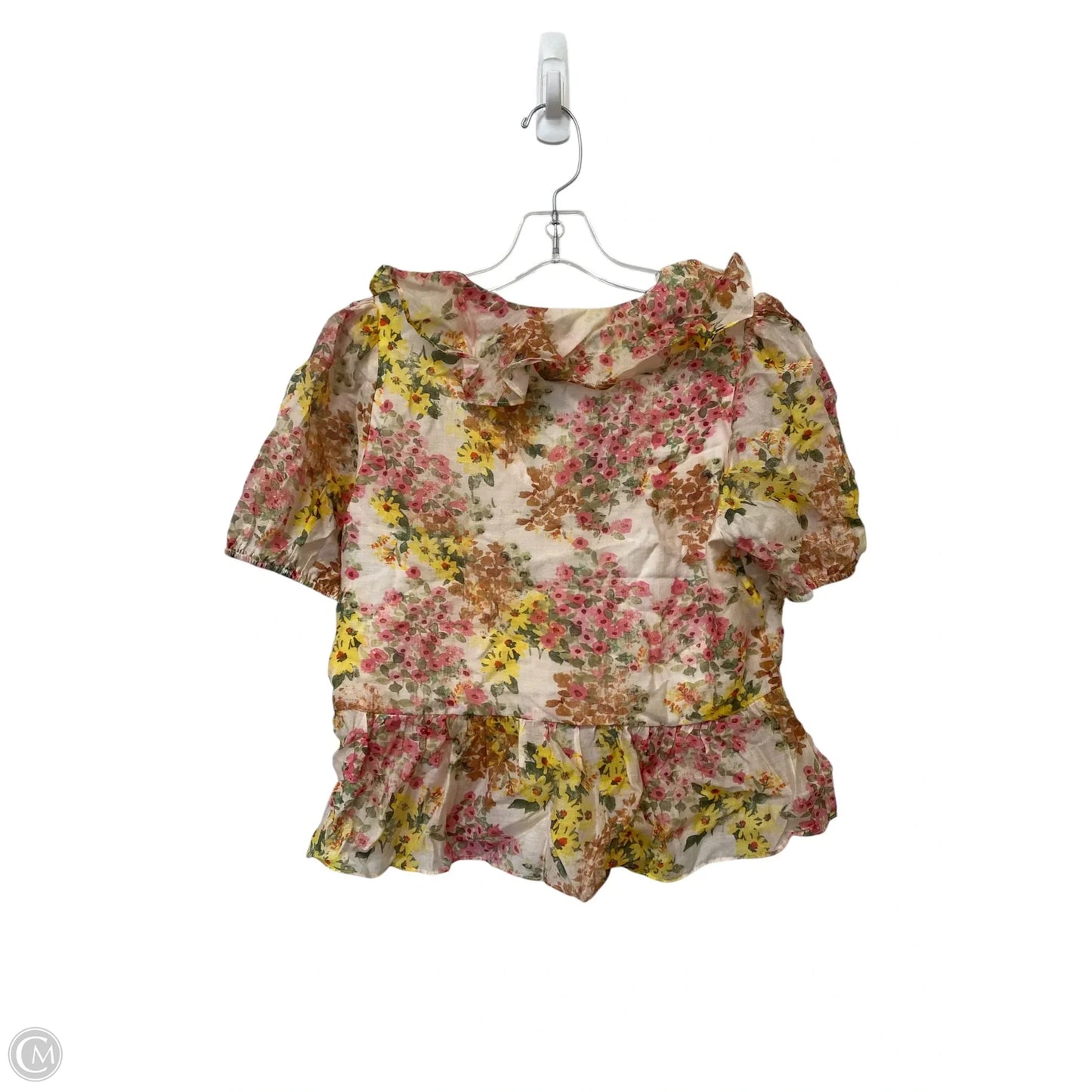 Top Short Sleeve By Lucy Paris In Floral Print, Size: Xs