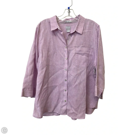 Top Long Sleeve By Chicos In Purple, Size: 16