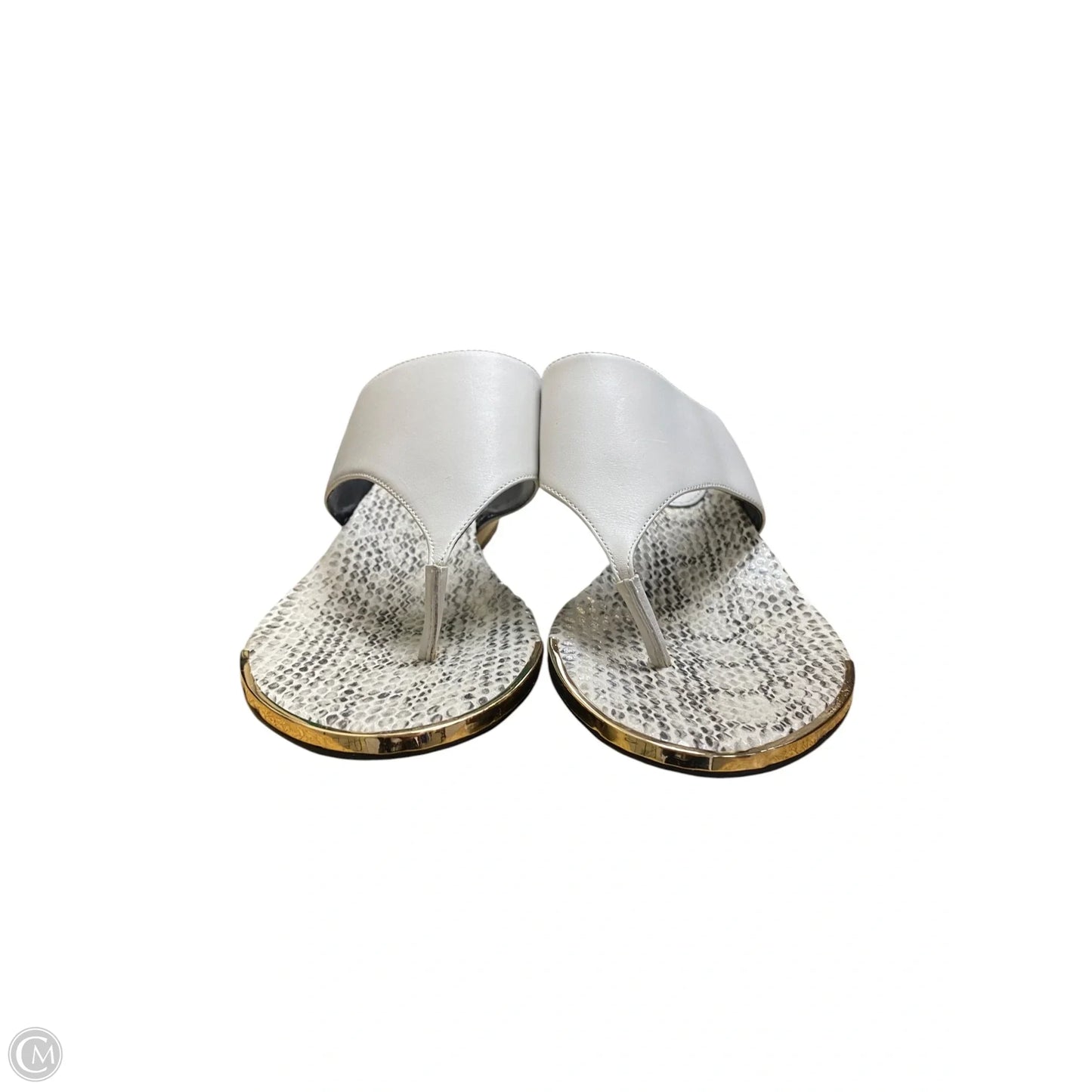 Shoes Heels Wedge By Calvin Klein In Black & White, Size: 9