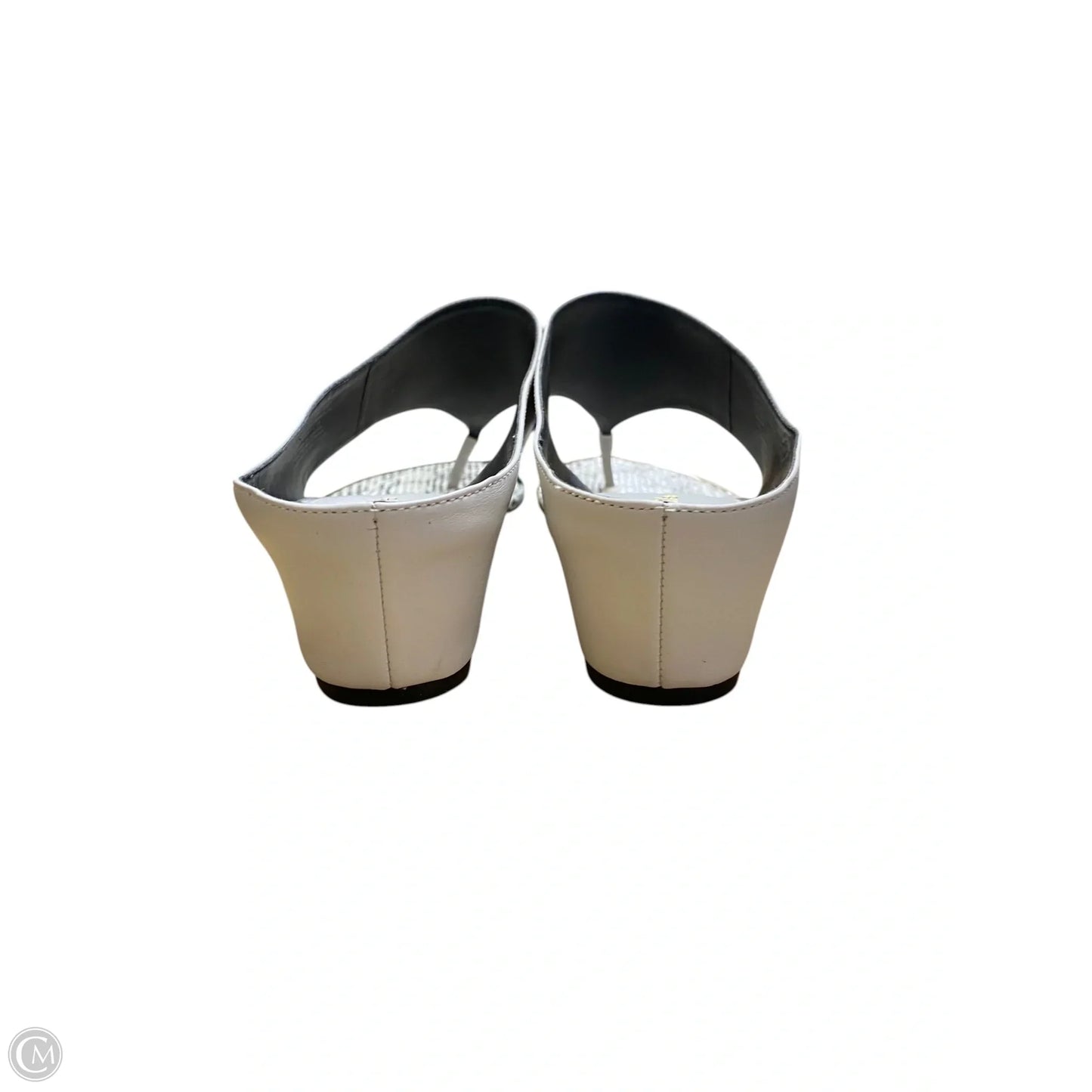Shoes Heels Wedge By Calvin Klein In Black & White, Size: 9
