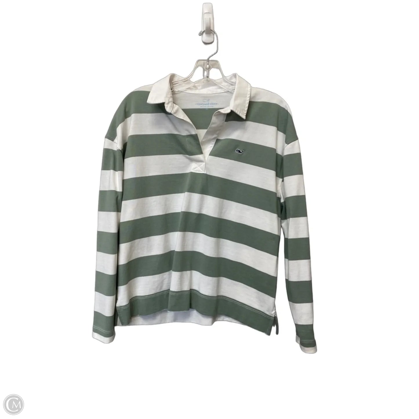 Top Long Sleeve By Vineyard Vines In Striped Pattern, Size: M
