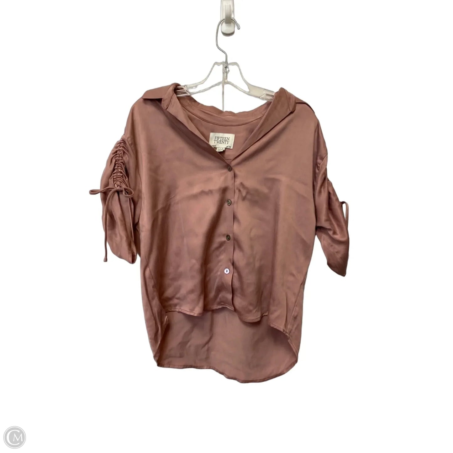 Top Long Sleeve By Fifteen Twenty In Pink, Size: S