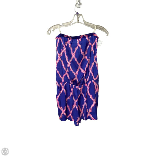 Romper Designer By Lilly Pulitzer In Blue & Pink, Size: S