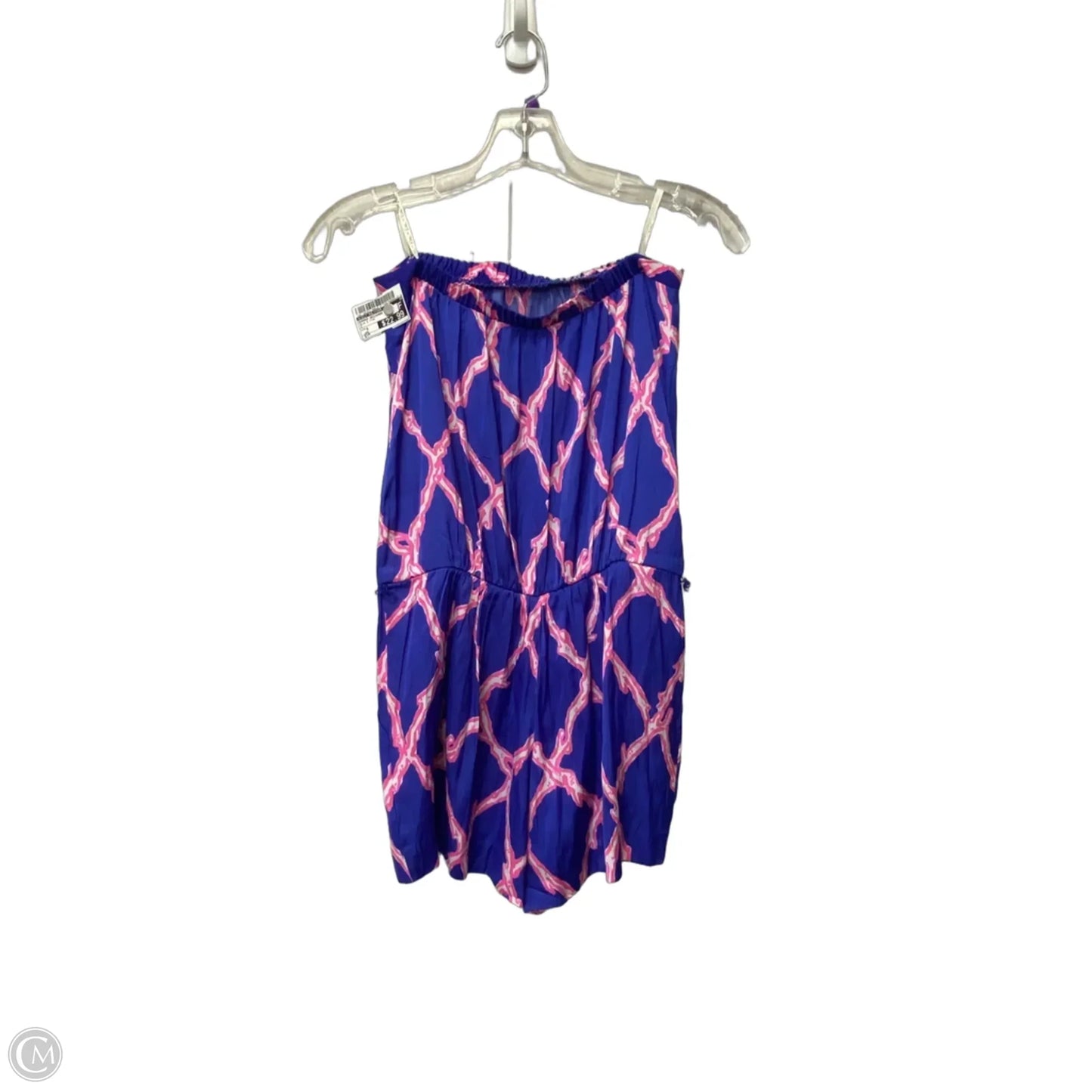 Romper Designer By Lilly Pulitzer In Blue & Pink, Size: S