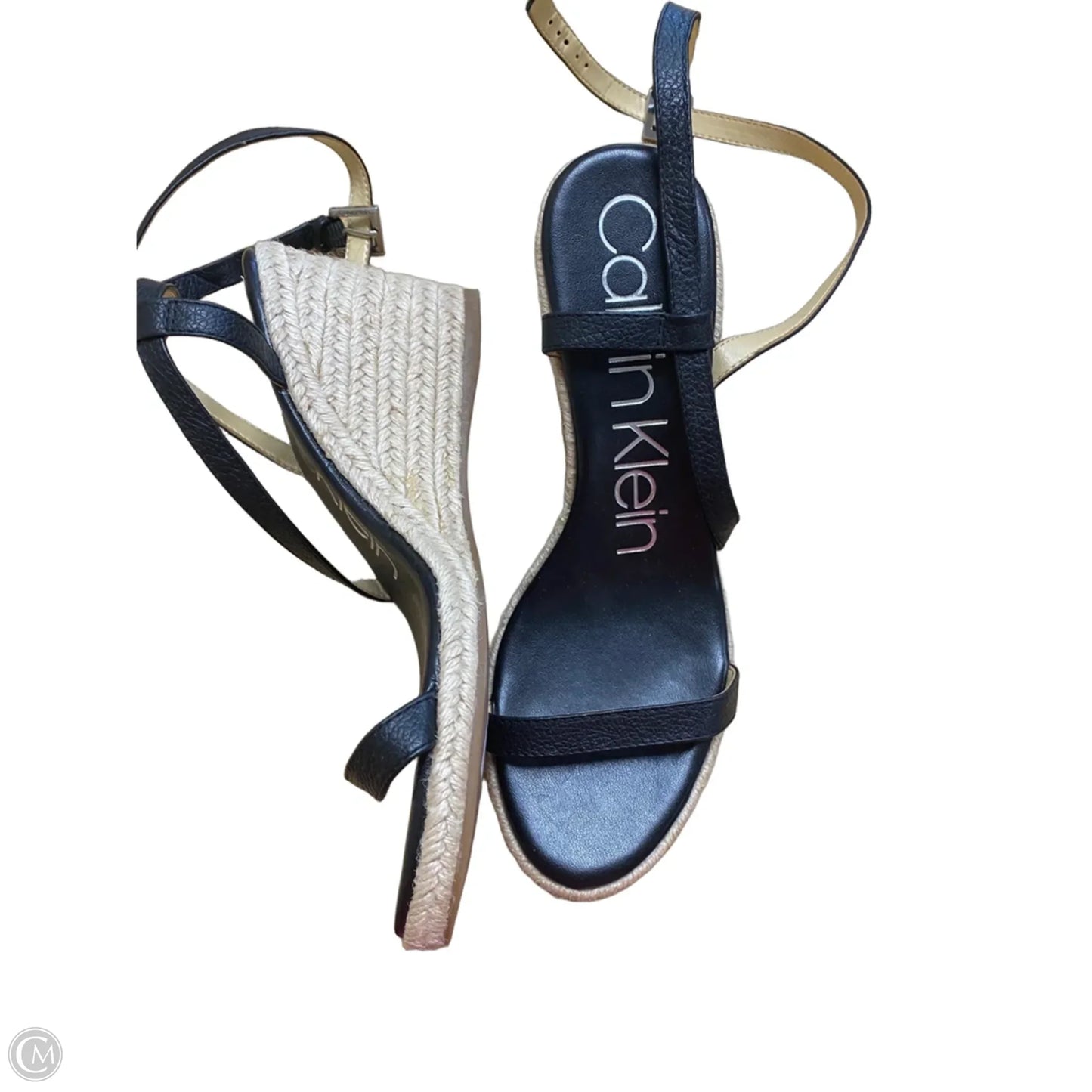 Shoes Heels Wedge By Calvin Klein In Black, Size: 8