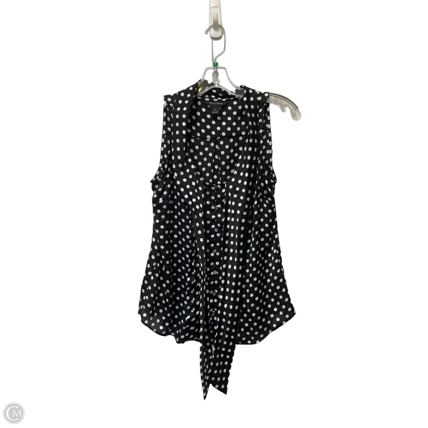 Top Sleeveless By White House Black Market In Polkadot Pattern, Size: S