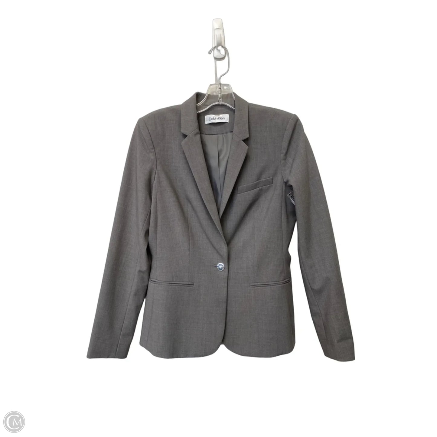 Blazer By Calvin Klein In Grey, Size: 10