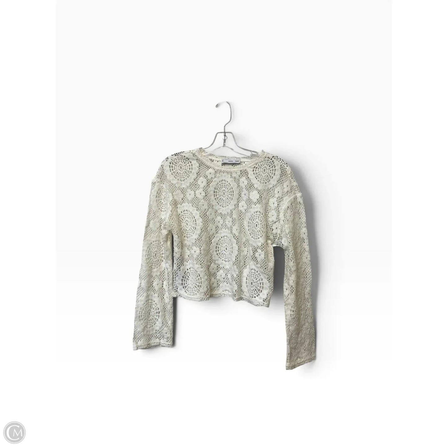 Top Long Sleeve By Mng In White, Size: Xs