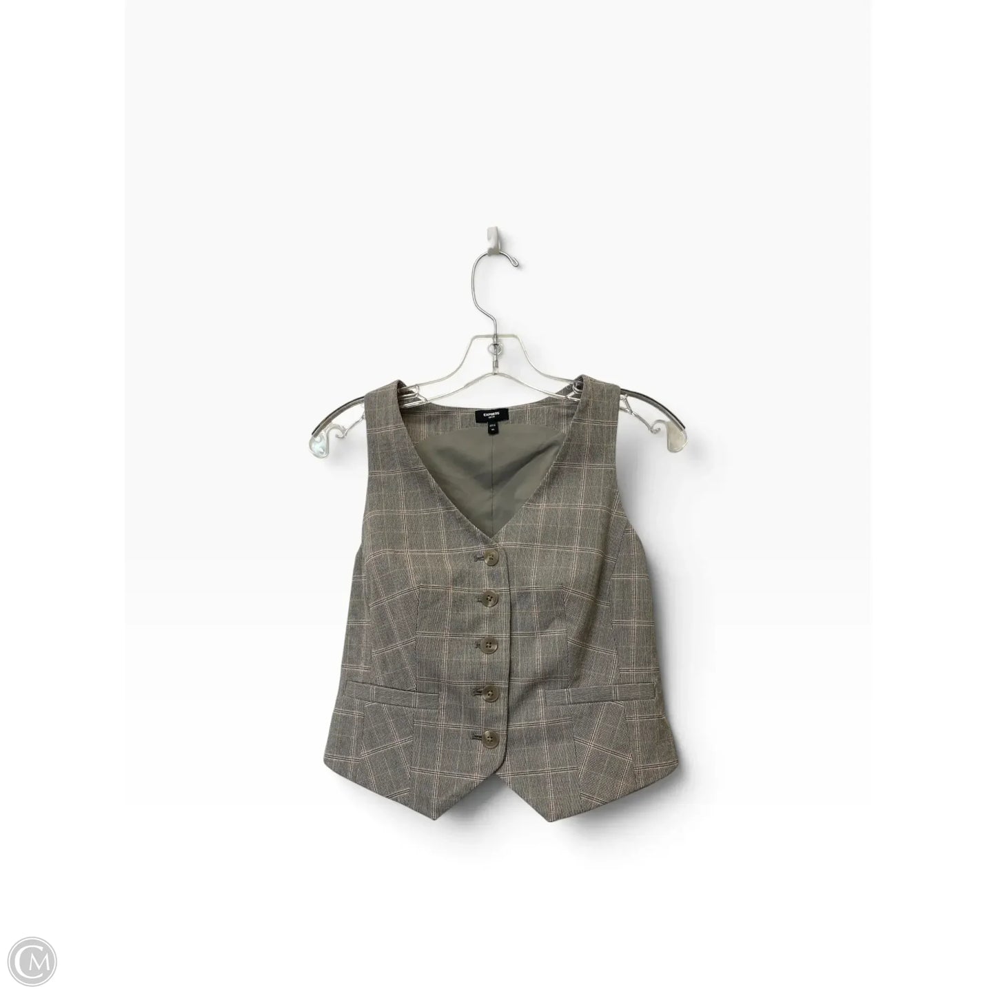 Vest Other By Express In Grey, Size: Xs