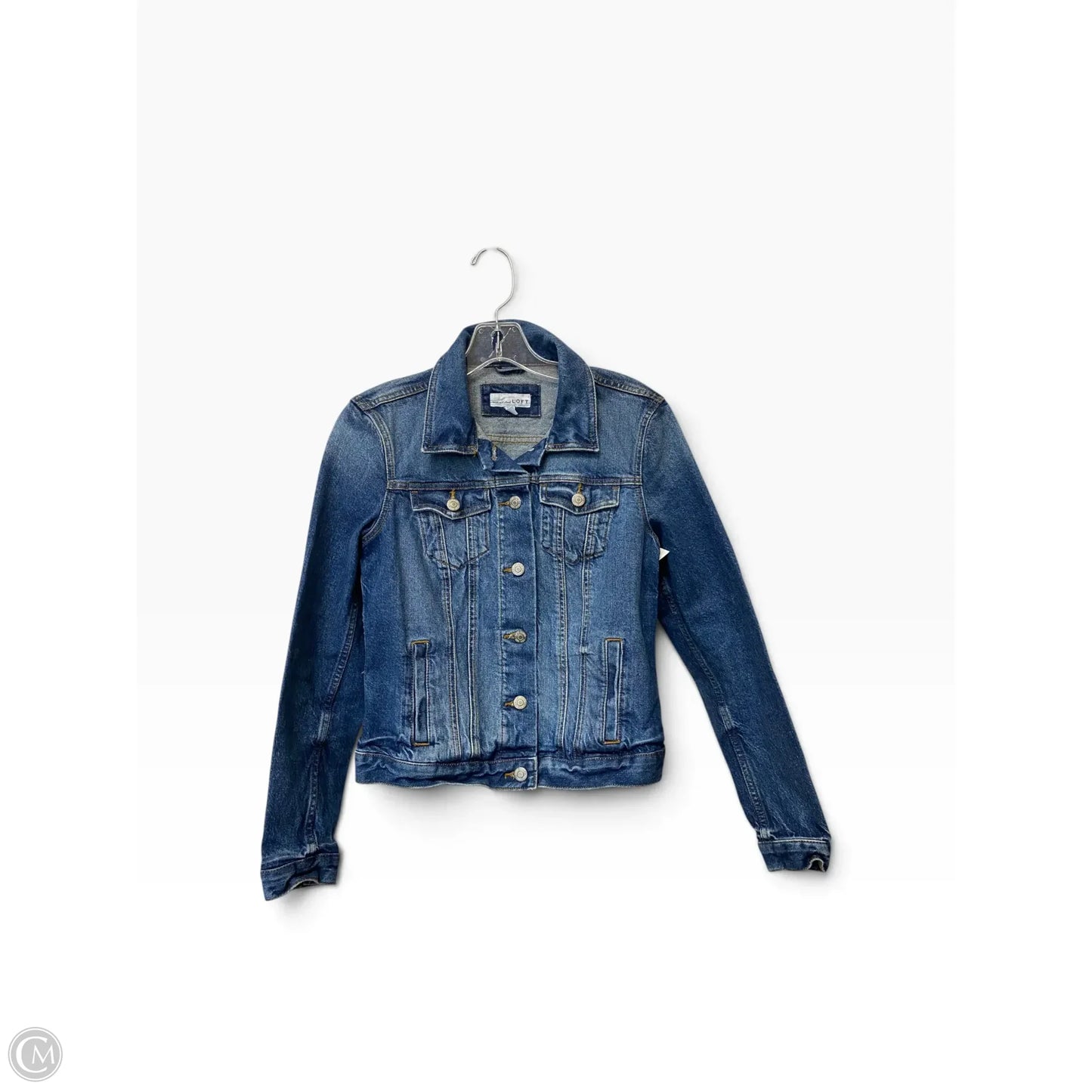 Jacket Denim By Loft In Blue Denim, Size: Xs