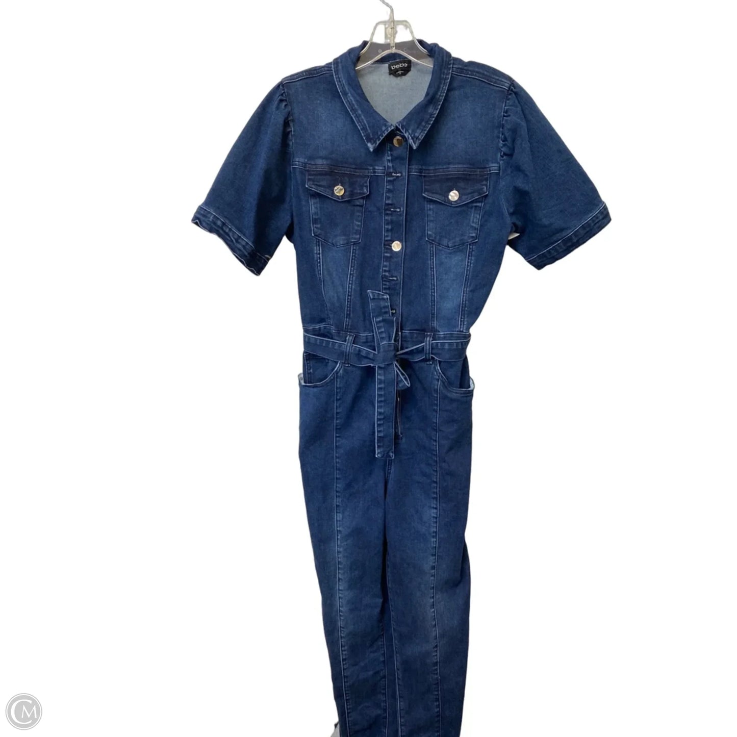 Romper By Bebe In Blue Denim, Size: 12