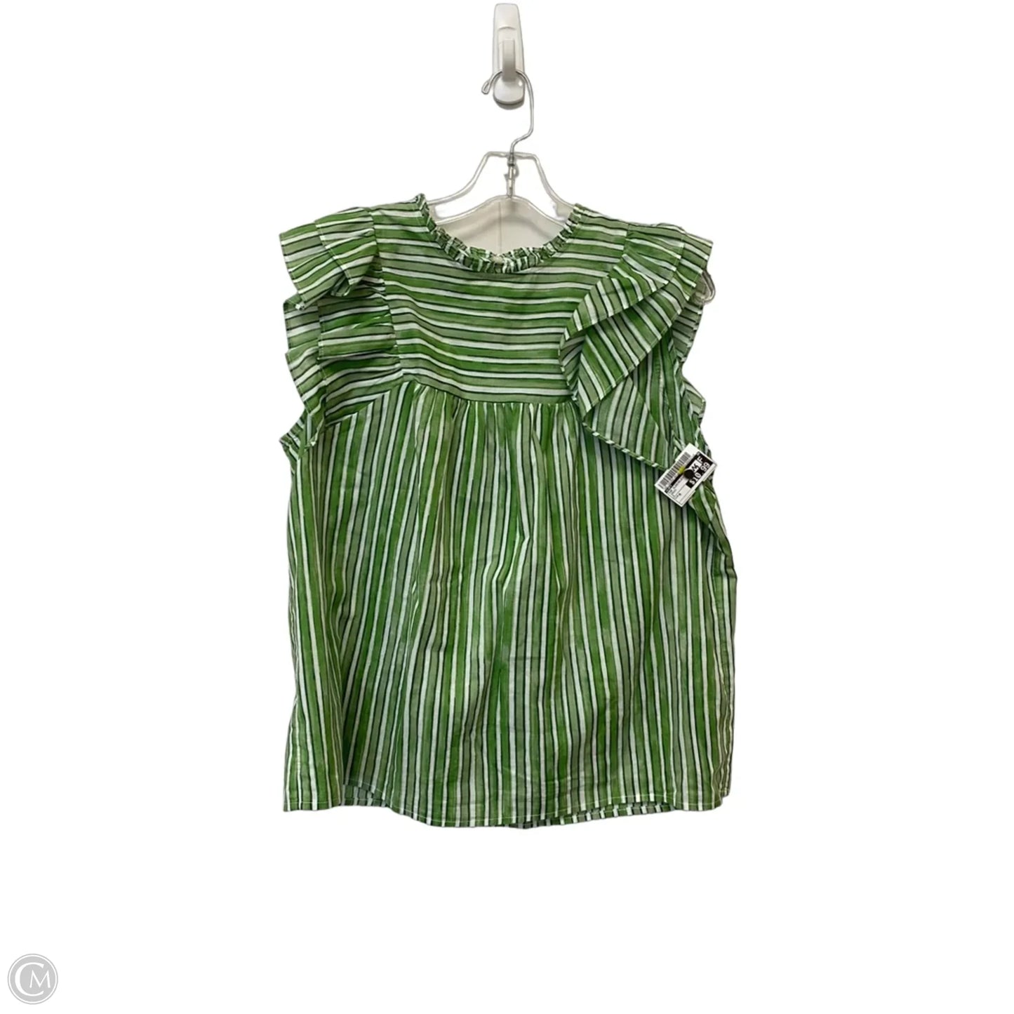 Top Sleeveless By Loft In Green, Size: M