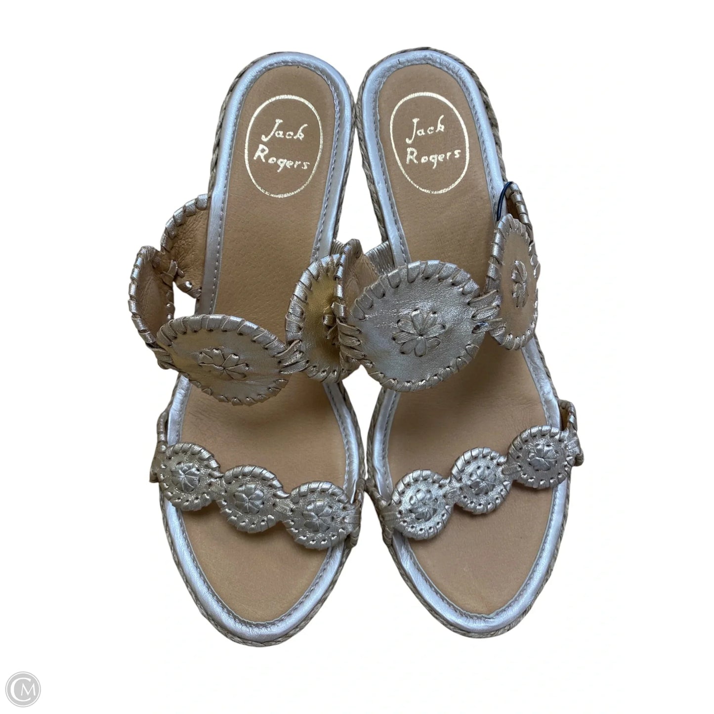 Sandals Heels Wedge By Jack Rogers In Gold, Size: 9.5