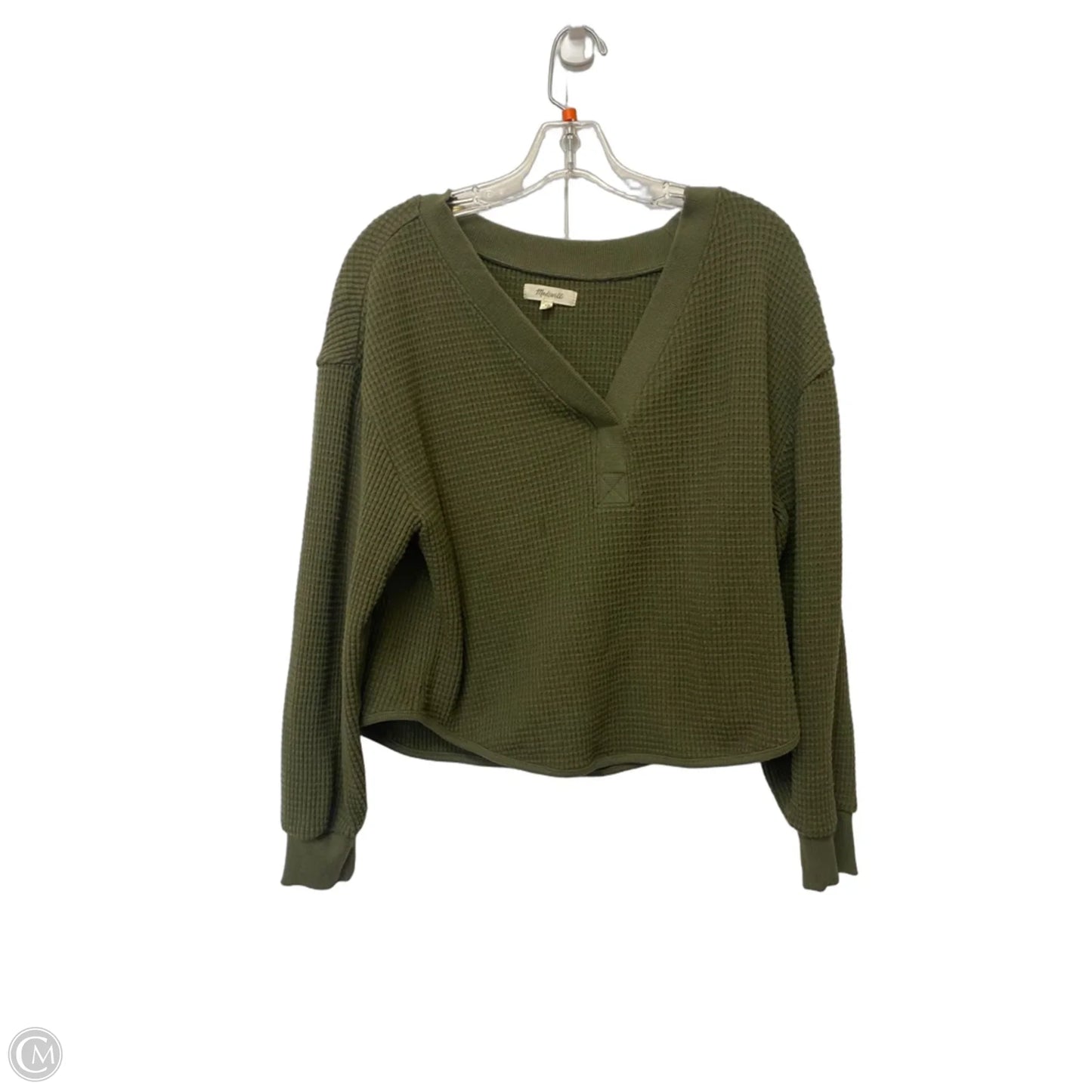 Top Long Sleeve By Madewell In Green, Size: M