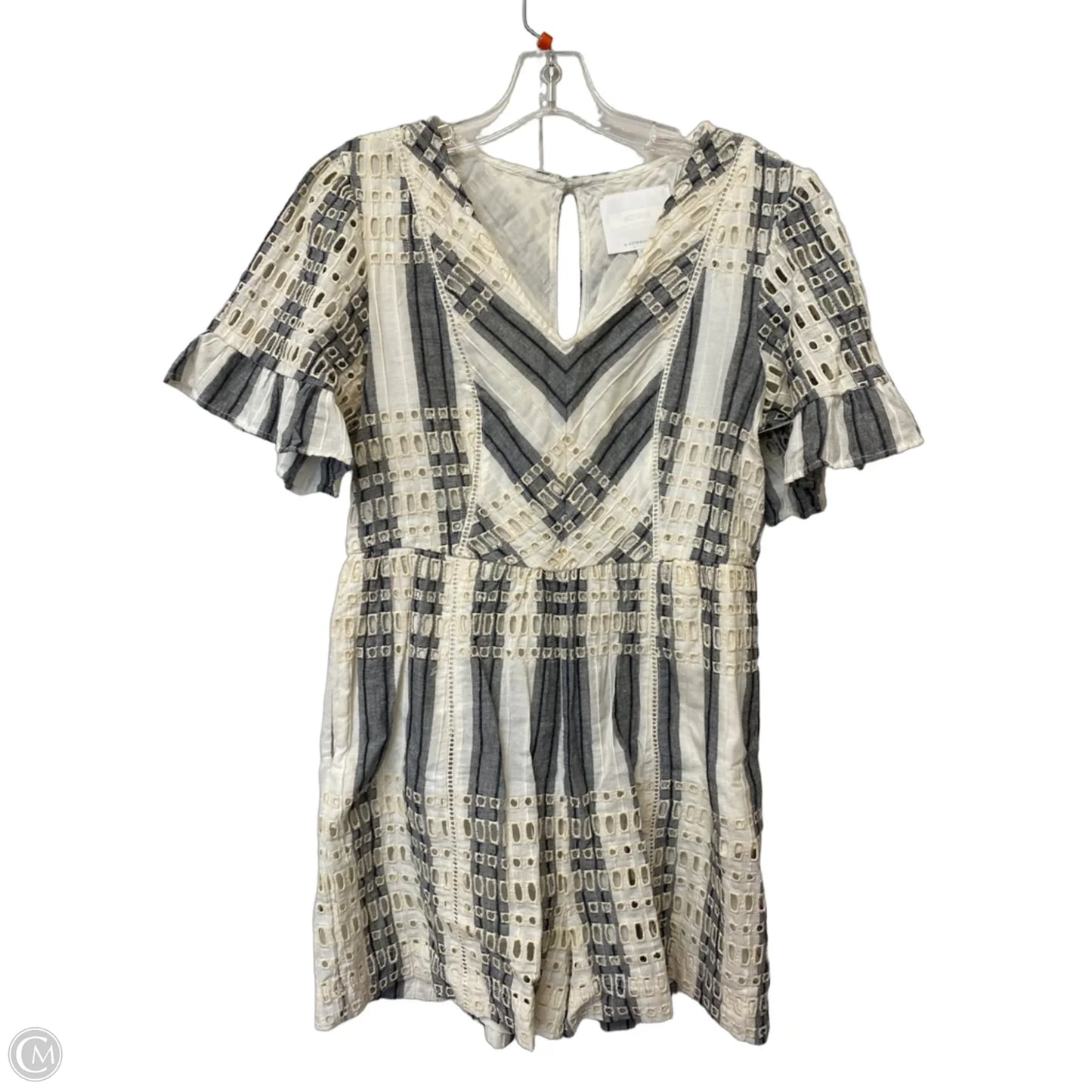 Dress Casual Short By Anthropologie In Grey & White, Size: 8