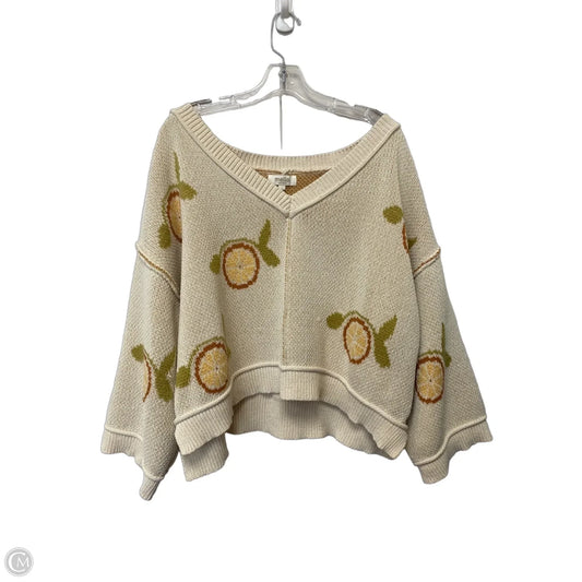 Sweater By Clothes Mentor In Cream, Size: S