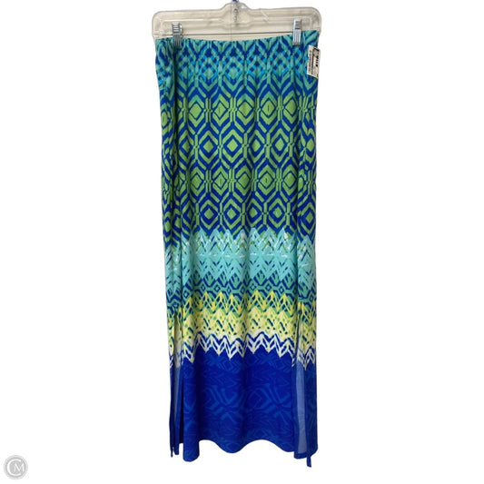 Skirt Maxi By Chicos In Blue & Green, Size: 8