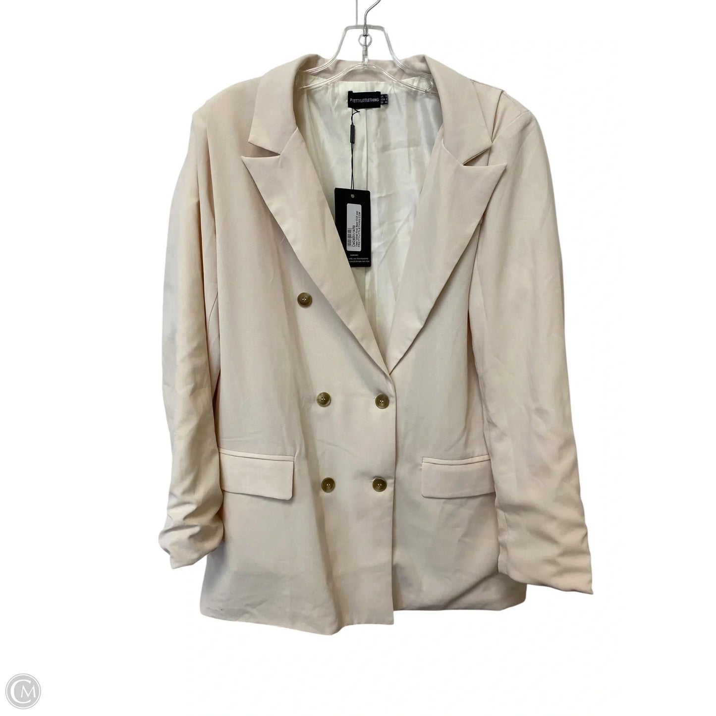 Blazer By Pretty Little Thing In Cream, Size: 8
