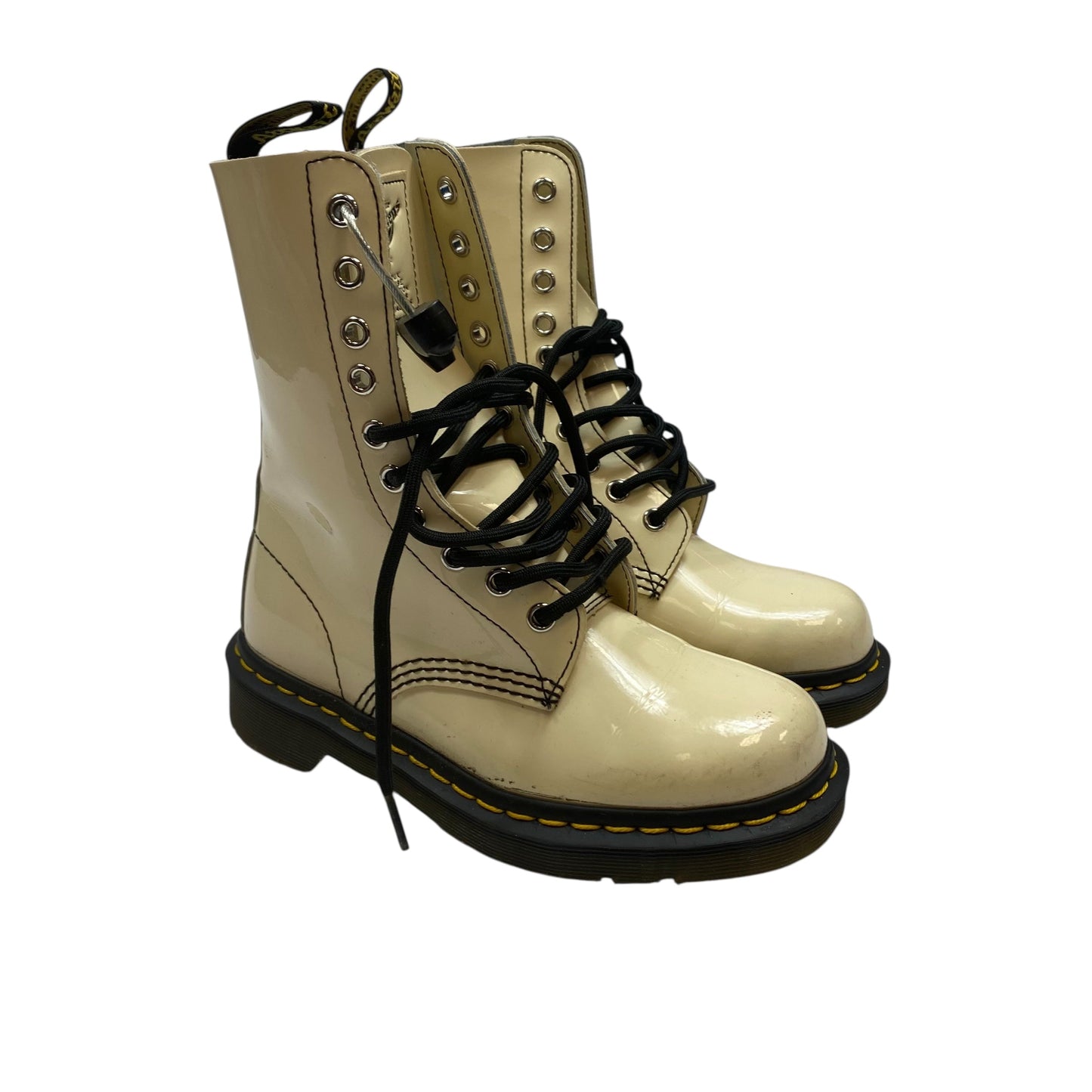 Boots Designer By Dr Martens In Cream, Size:5