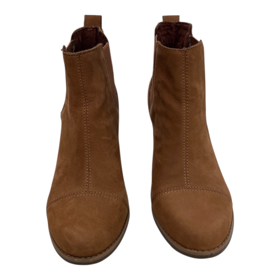 Boots Ankle Heels By Toms In Brown, Size:7