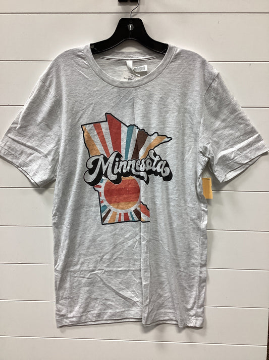 Top Ss By Bella + Canvas In Grey, Size:L