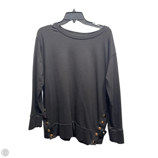 Top Long Sleeve By Chicos In Black, Size: S