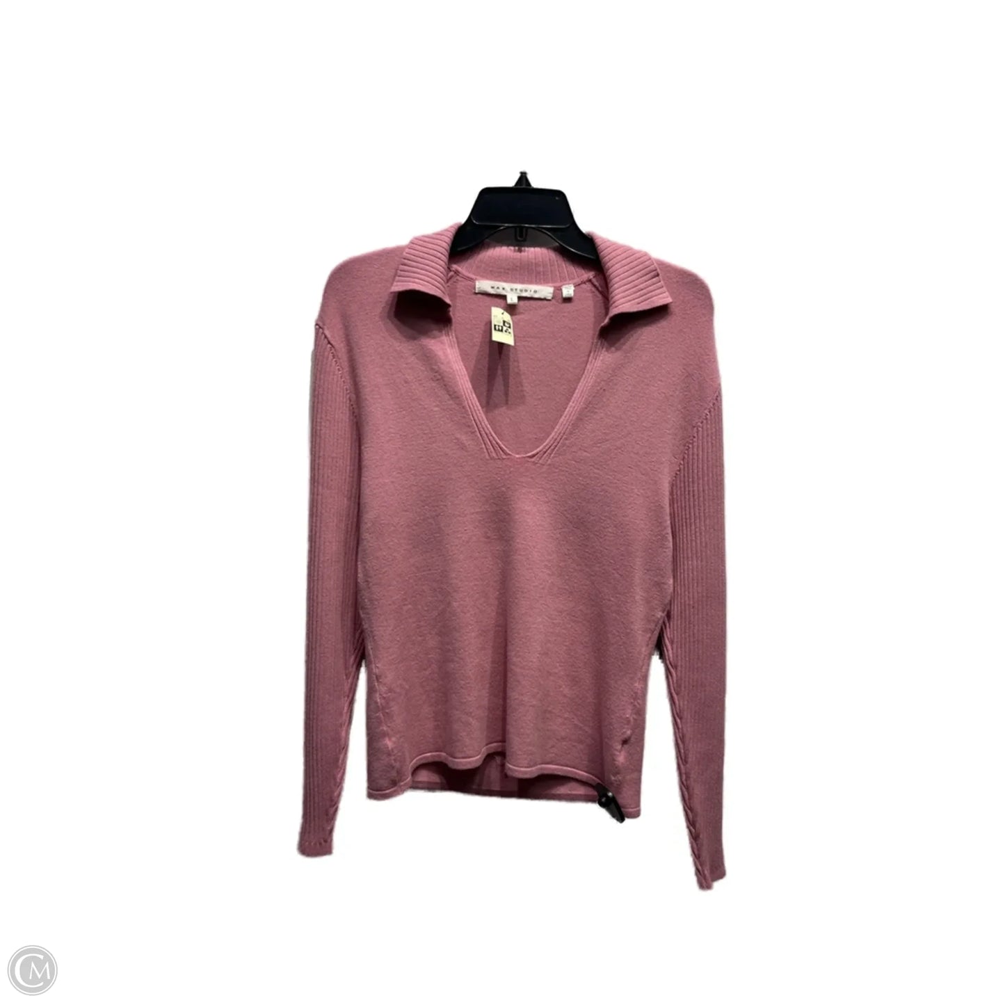 Top Long Sleeve By Max Studio In Mauve, Size: L