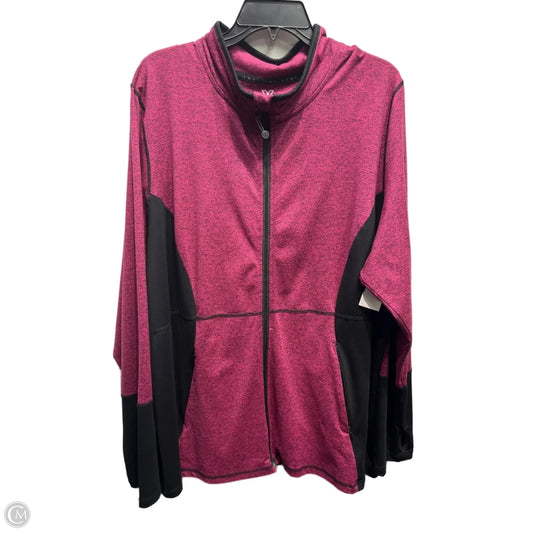 Athletic Jacket By Livi Active In Black & Pink, Size: 26