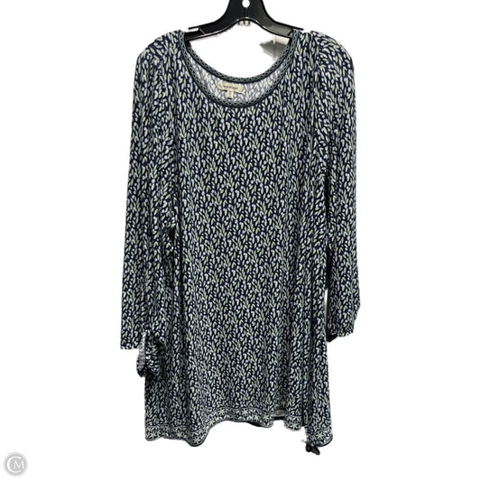 Top Long Sleeve By Max Studio In Blue & Green, Size: 2x