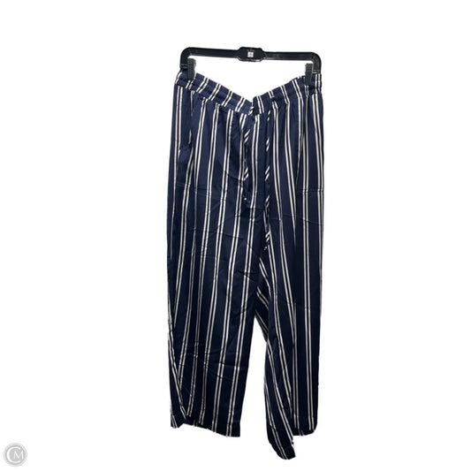 Pants Wide Leg By single thread In Blue & White, Size: L