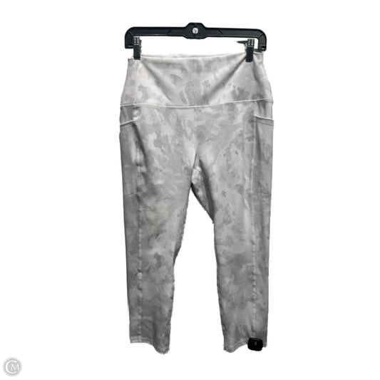 Athletic Capris By Rbx In Grey & White, Size: L