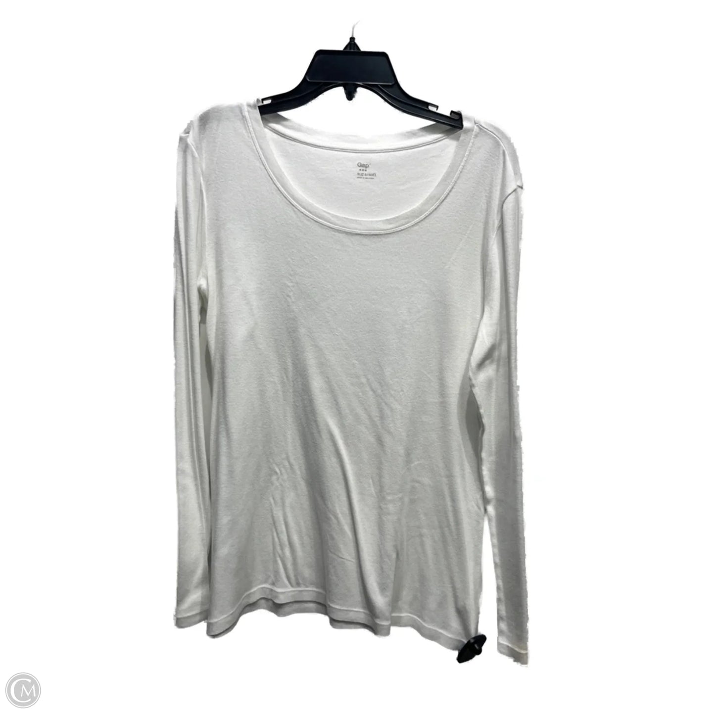 Top Long Sleeve Basic By Gap In White, Size: Xl