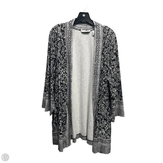 Cardigan By Isaac Mizrahi Live Qvc In Black & White, Size: Xl