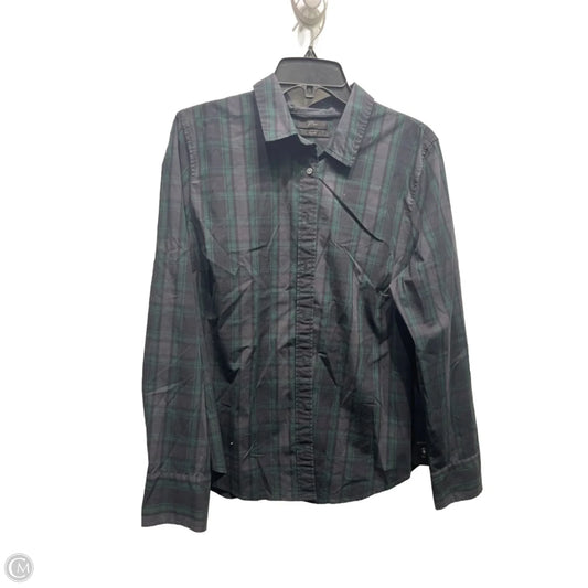 Top Long Sleeve By J. Crew In Blue & Green, Size: L