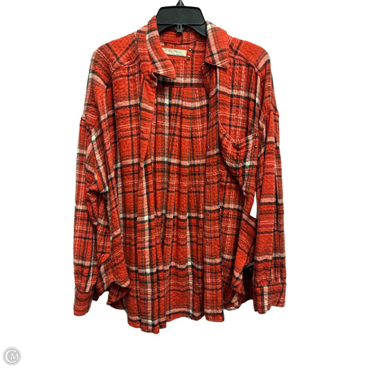 Top Long Sleeve By Free People In Black & Red, Size: Xs