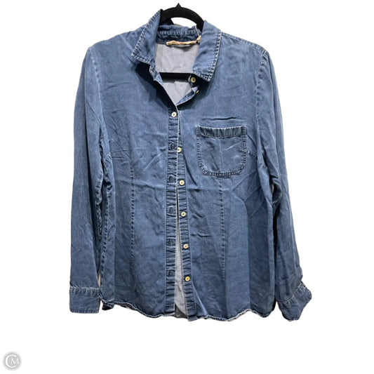 Top Long Sleeve By Soft Surroundings In Blue Denim, Size: M