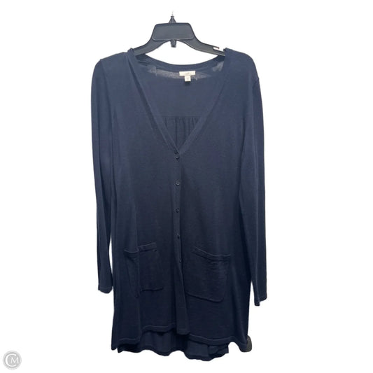 Sweater Cardigan By J. Jill In Navy, Size: M