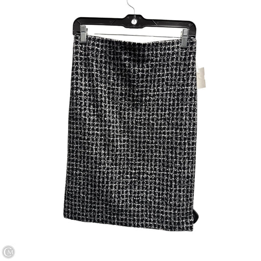 Skirt Midi By Ann Taylor In Black & White, Size: S