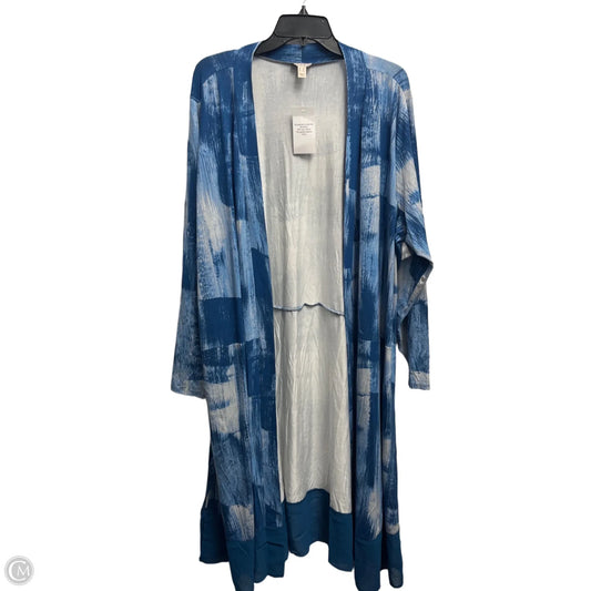 Cardigan By Logo In Blue & White, Size: 4