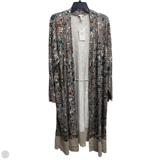 Cardigan By Logo In Black & Tan, Size: 3x