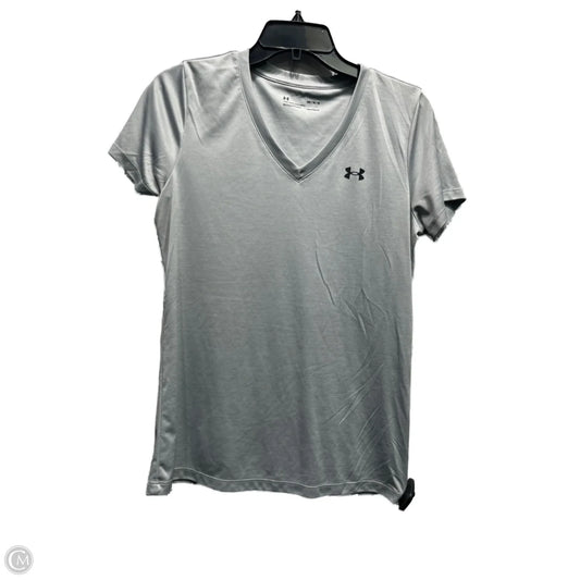 Athletic Top Short Sleeve By Under Armour In Grey, Size: M