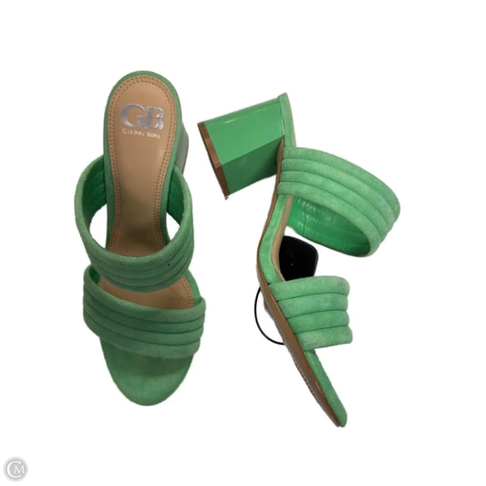 Sandals Heels Block By Gianni Bini In Green, Size: 8